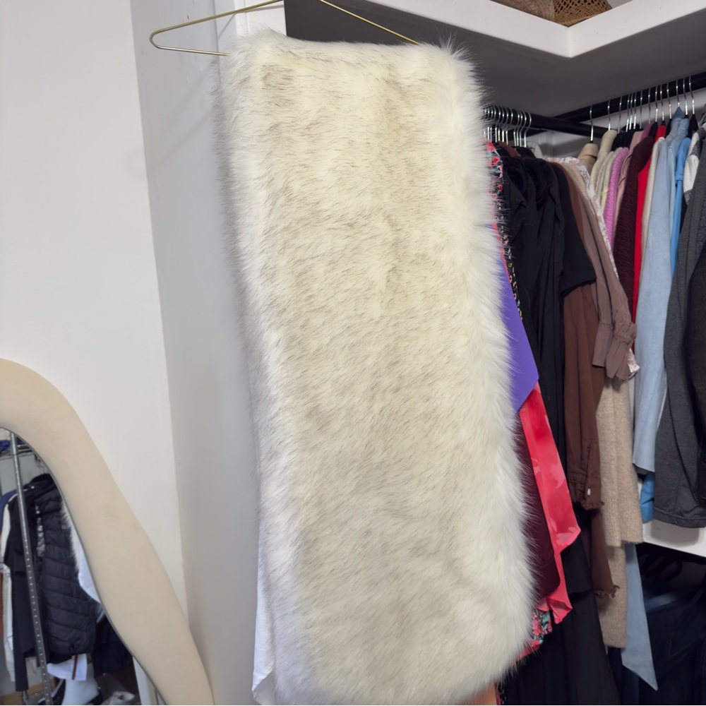 Elegant White Faux Fur